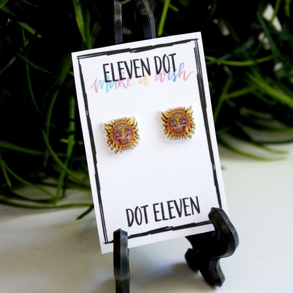 Jewelry - Sublime Sun Logo Resin Coated Stud Post Earrings